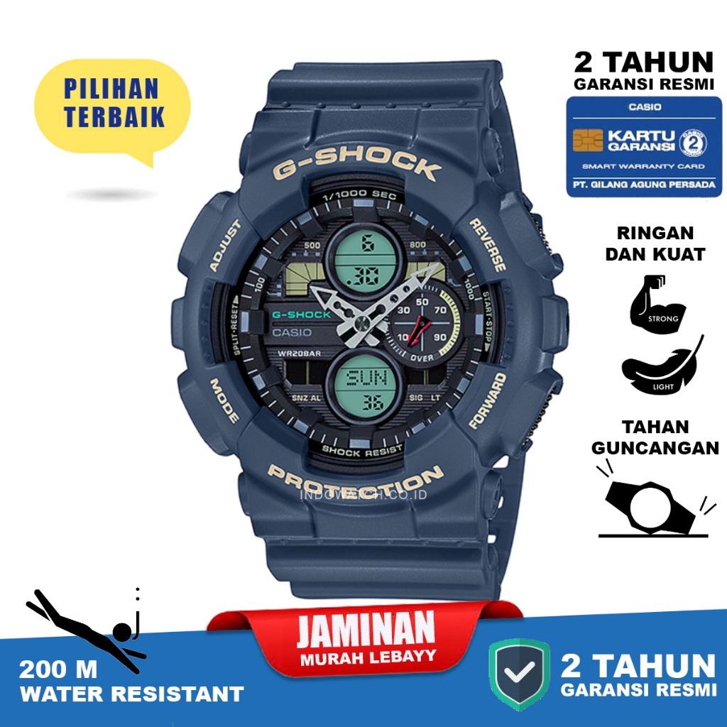 Casio G-shock GA-140-2A g shock ga140 ga 140 original garansi resmi