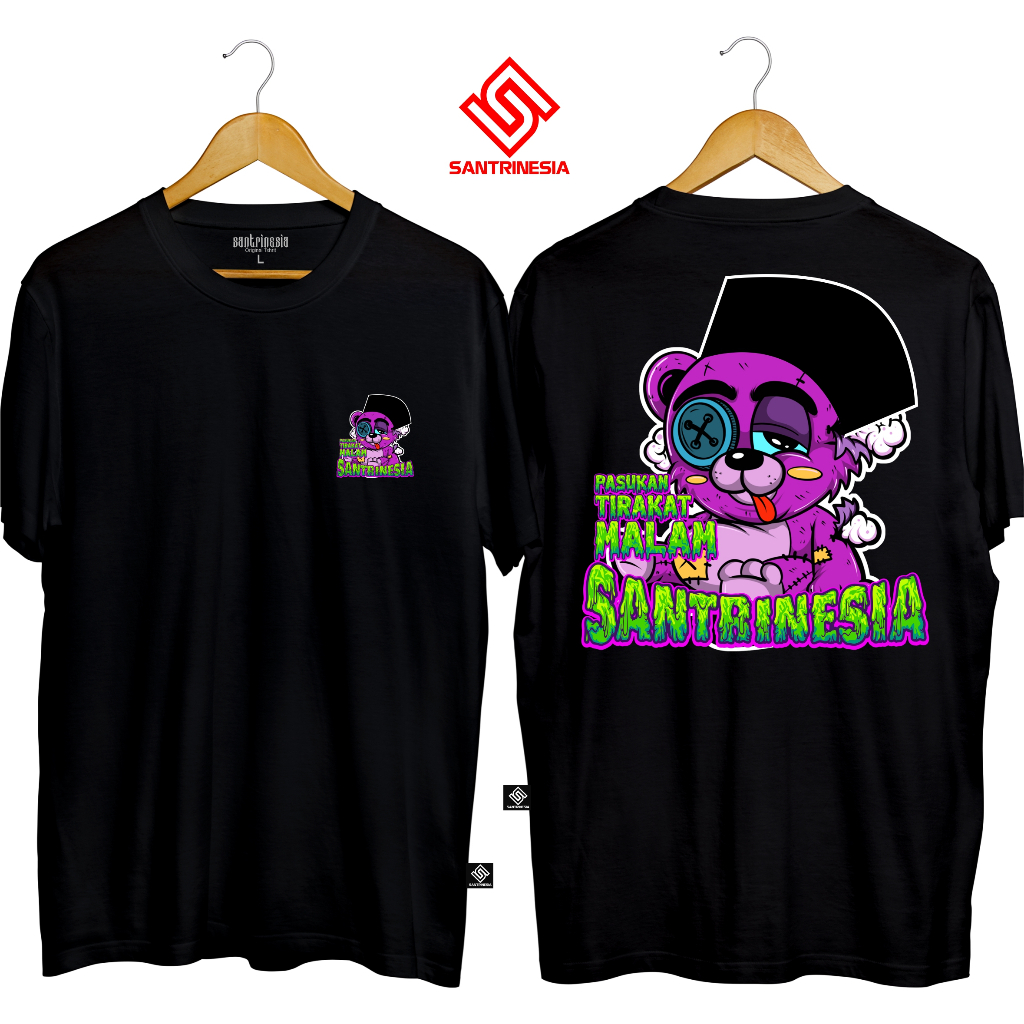Santrinesia Kaos Santri Keren Nyantri Salafy Kaos Kata-Kata Santri Mondok Katun Combed