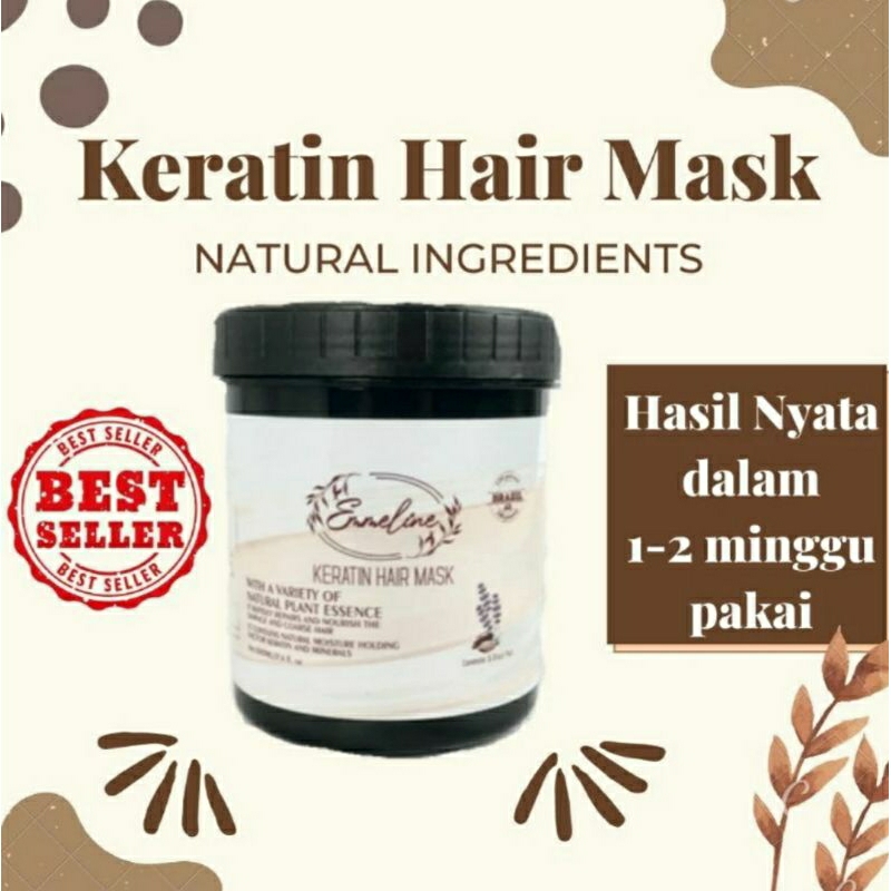 EMMELINE Keratin Hair Mas Masker Rambut Rontok Masker Rambut Rusak Masker Rambut Rontok