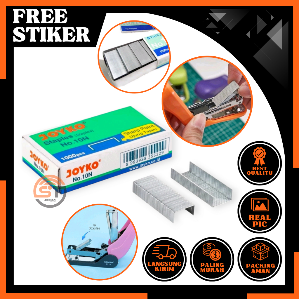 

1PAK Isi Ulang Staples Joyko No.10 Refill Perlengkapan Sekolah Kantor Stapler Kecil Hekter Steples Mini A098