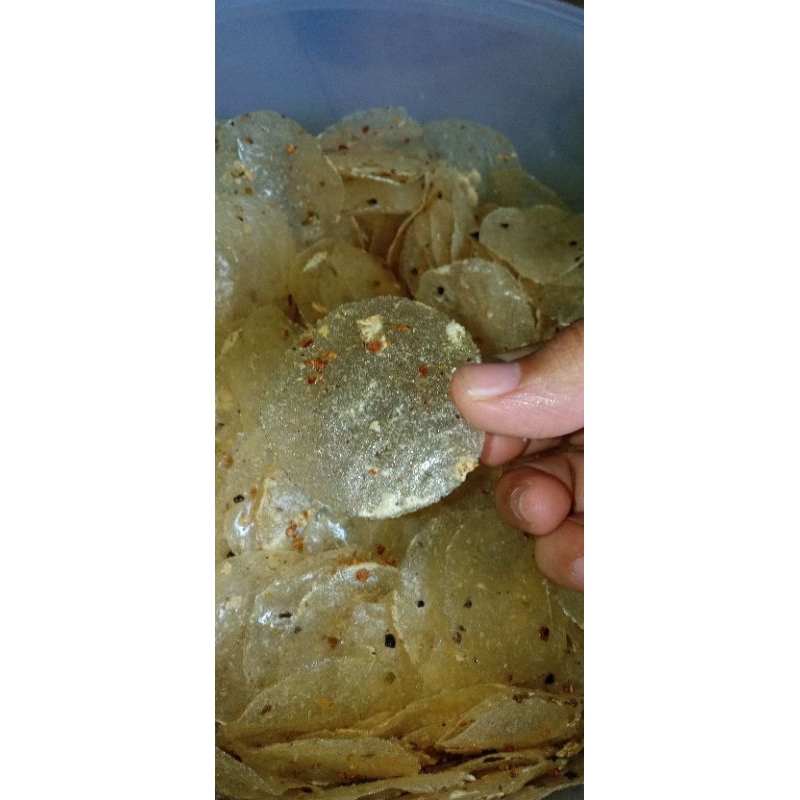 

kripik kaca / kripca / bledag pedas daun jeruk kiloan