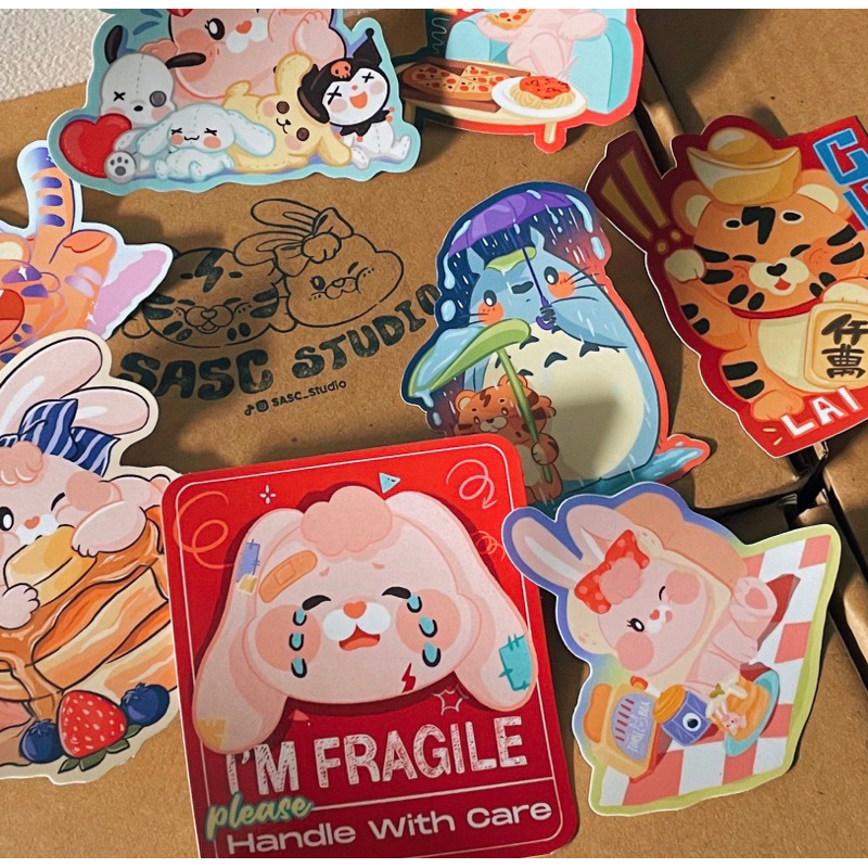 

DIECUT sticker vol.1 | BUBU and TITTO | with totoro, sanrio, and food!!