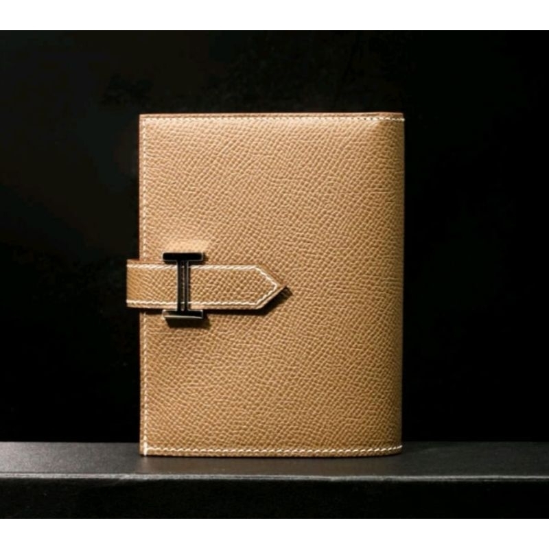 Dompet Lipat / Compact Walet Har_Mes Bearn / Dompet Branded Wanita Asli / Coklat