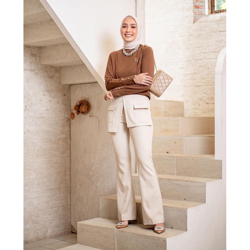 Mila Pants by Diana Restu (Oat, size L)