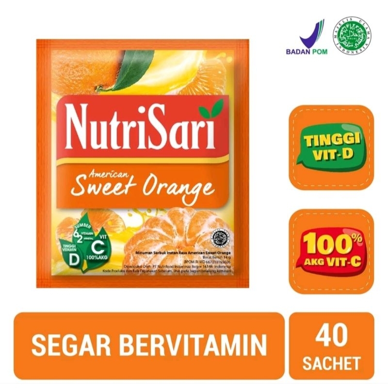 

Nutrisari Es America Sweet Orange - Minuman Buat Vitamin C & Vitamin D