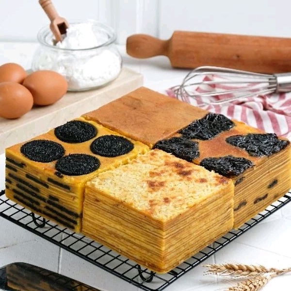 Kue Lapis Legit 4 Rasa | Lapis Legit Kuning Telur | Kue Basah Premium Lampung