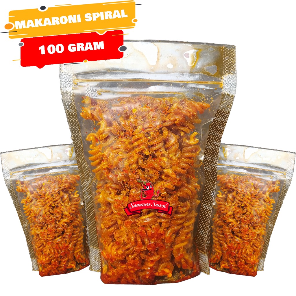 

makaroni makroni spiral extra pedas daun jeruk isi 100gr