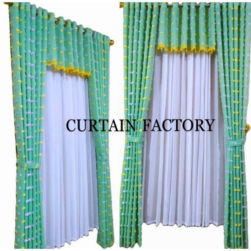 Gorden Satu Set Rubyah Hijau Mint Lengkap Dengan Poni Siap Pasang