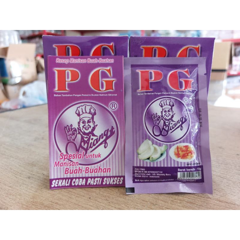 

penggurih manisan/pemanis/manisan buah buahan PG 4x15gr