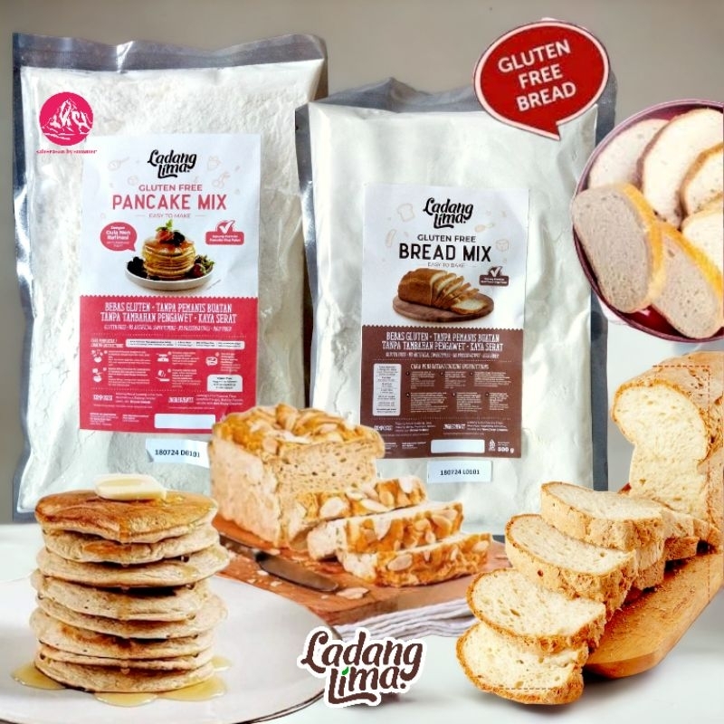 

Ladang Lima | Tepung PANCAKE MIX & Tepung BREAD MIX | 500gr - Gluten Free