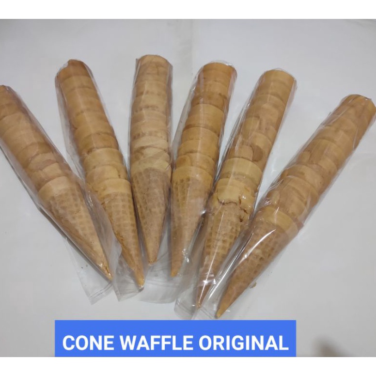 

PAKET LENGKAP>>> 5 pack( 50 pcs) CONE CORNELLO WAFFLE ORIGINAL