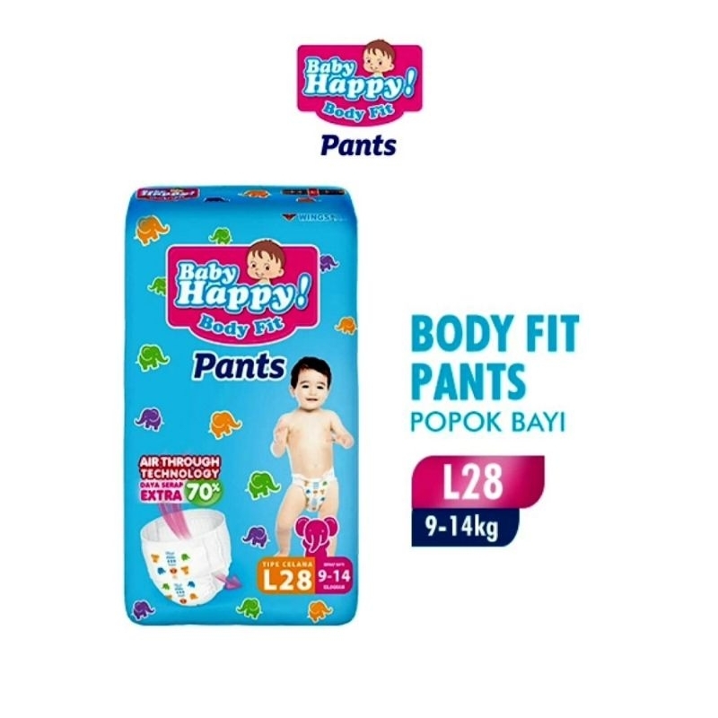 Baby Happy Body Fit Pants popok M32 L30 Xl28 pampers