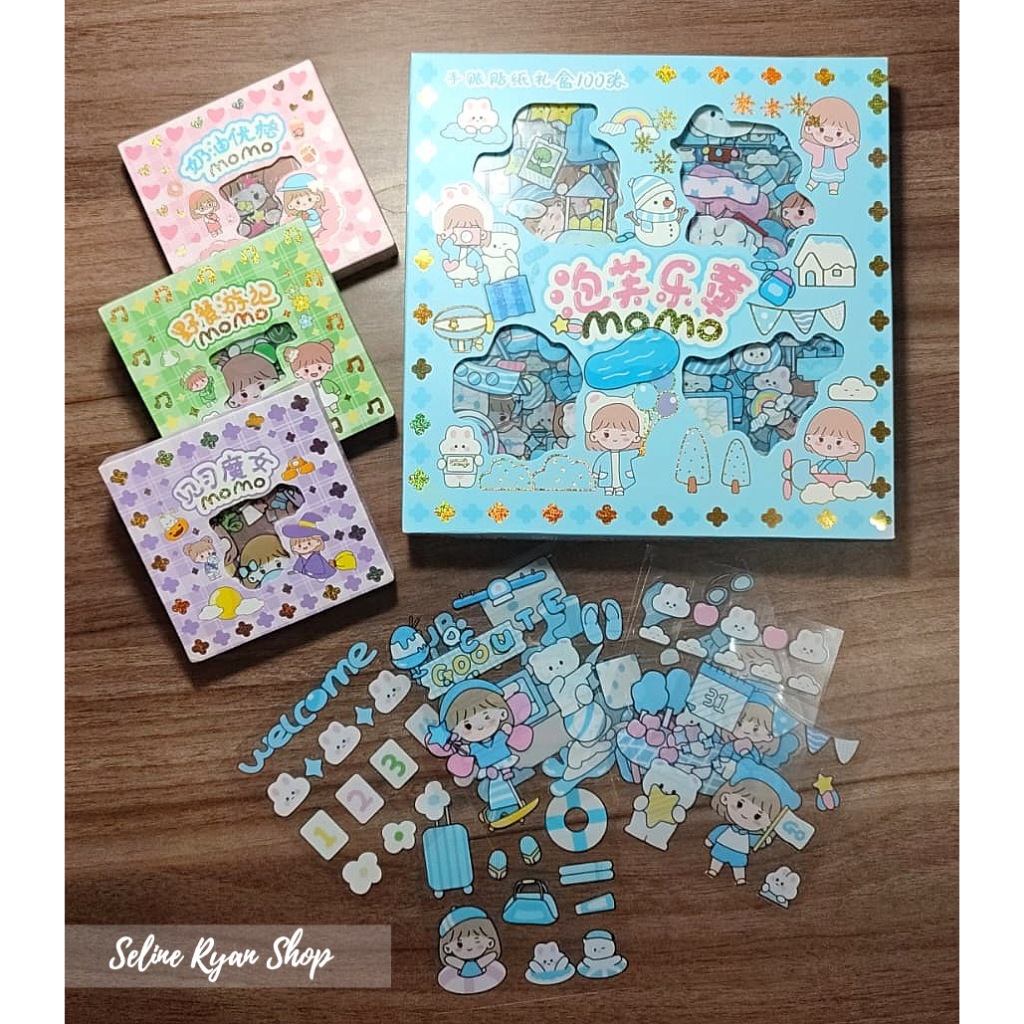 

1 LEMBAR Sticker Momo Anti Air / Stiker Korea Lucu