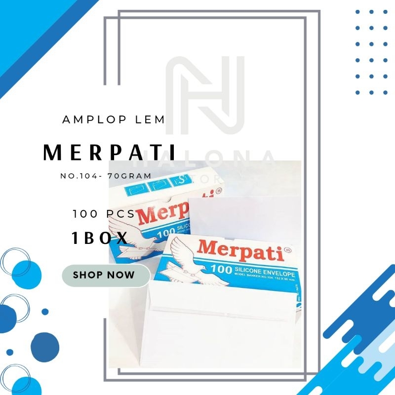 

Amplop Merpati Tanggung No.104 - 70 Gram + Lem - 100 Amplop