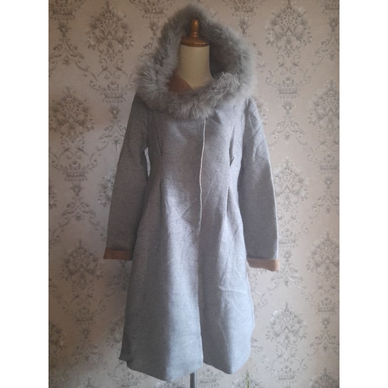 Hoodie Wool long megar/Coat megar premium import/Coat wool winter spring autumn/Coat Long wool