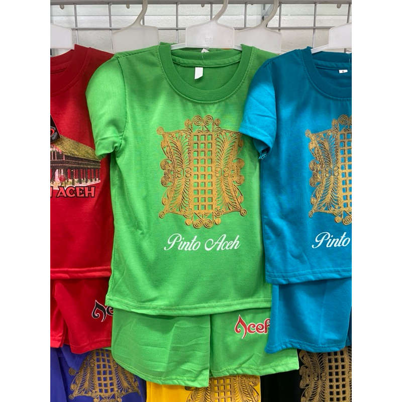 baju kaos anak kecil khas aceh | baju anak anak motif khas aceh