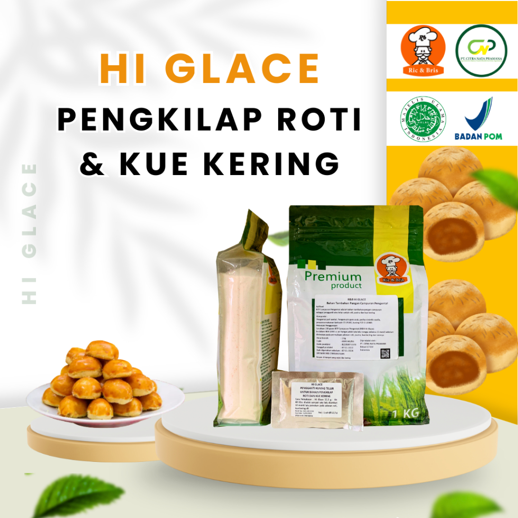 

R&B Hi Glace Pengkilap Roti Kue Nastar 1 KG / Pengganti Kuning Telur Gloss / Pengkilap kue kering