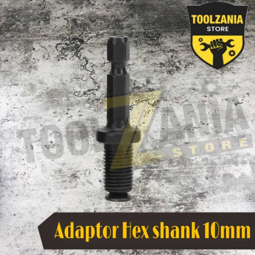 Adaptor kepala bor 3/8" hexshank keyless drill chuck adapter 10mm HEXSHANK 10 MM Adaptor Kepala Bor 