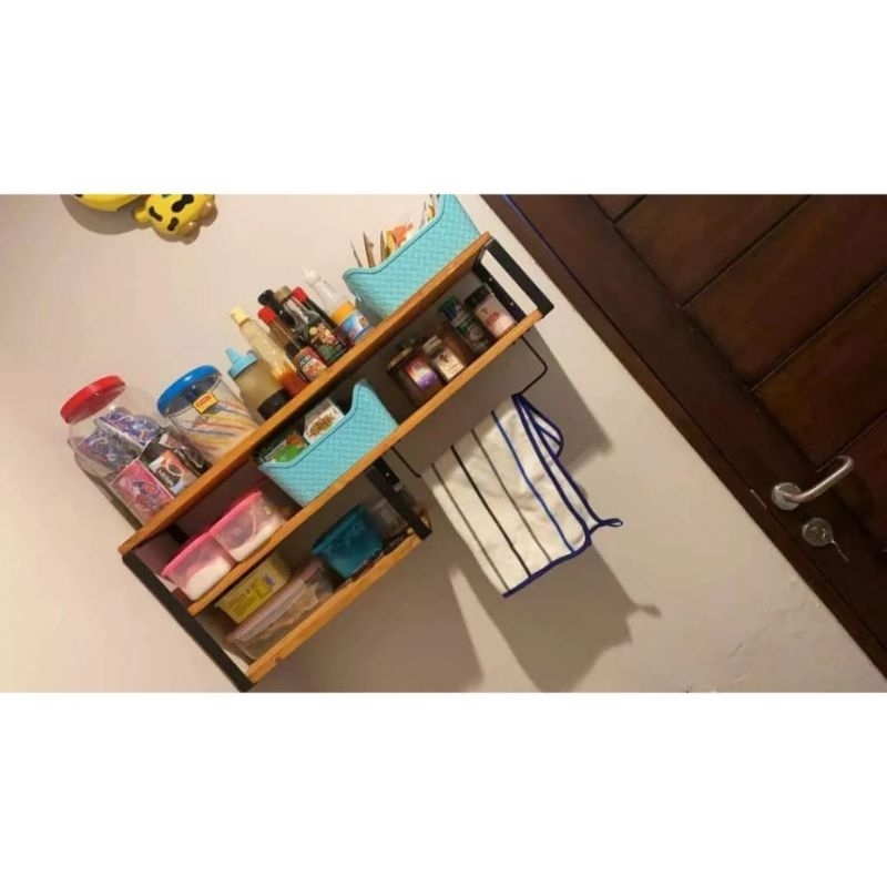 KITCHEN SET rak dinding bumbu dapur  rak dinding dapur 3 ambalan serbaguna