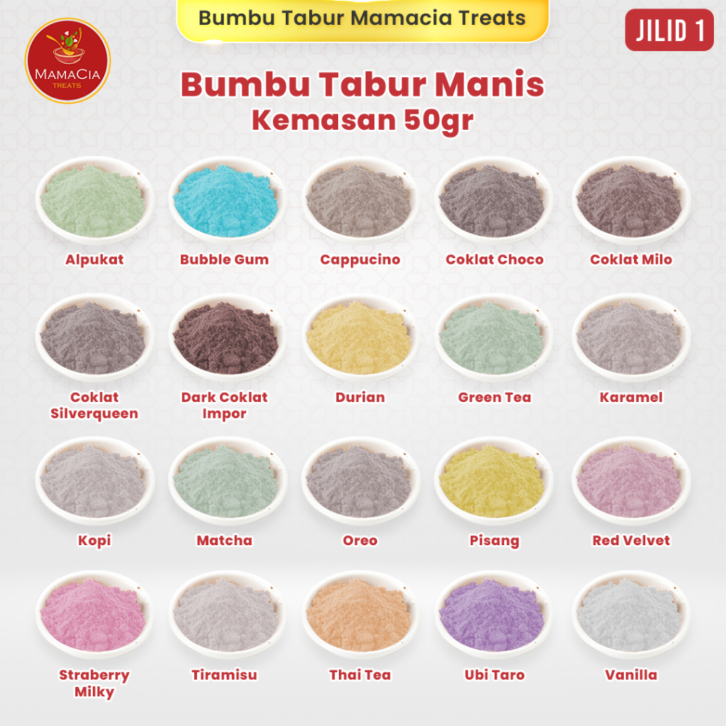 

Bumbu Tabur Manis Premium Keripik Pisang Singkong Coklat Alpukat Matcha Tiramisu Red Velvet