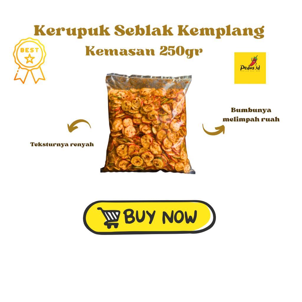 

Kerupuk Seblak Pedas Daun Jeruk Kemasan 250gr