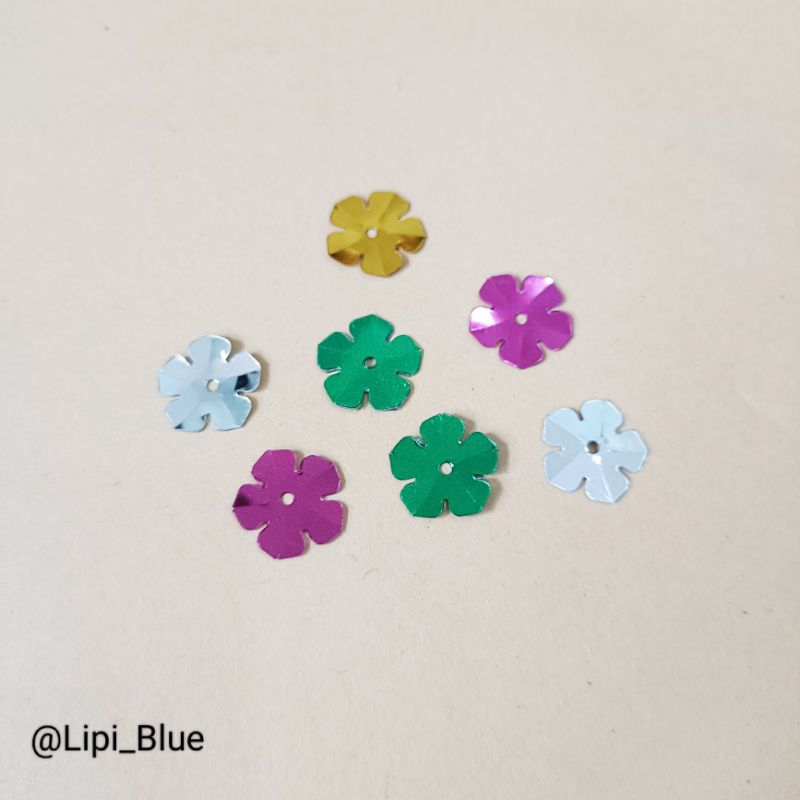 Ramborci Bunga | bahan aksesoris hiasan baju kebaya Payet craft handmade dekorasi