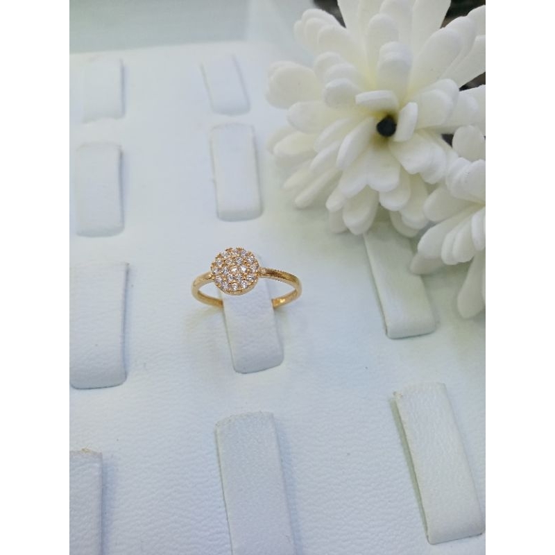 Cincin permata bundar mas22 kadar 375 mas asli model fashion terbaru