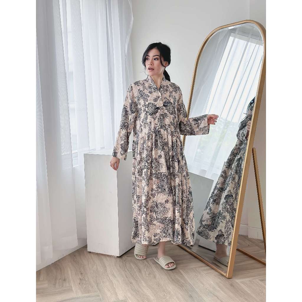 Alya babydoll dress | Lengan Panjang | Over Size Midi Dress