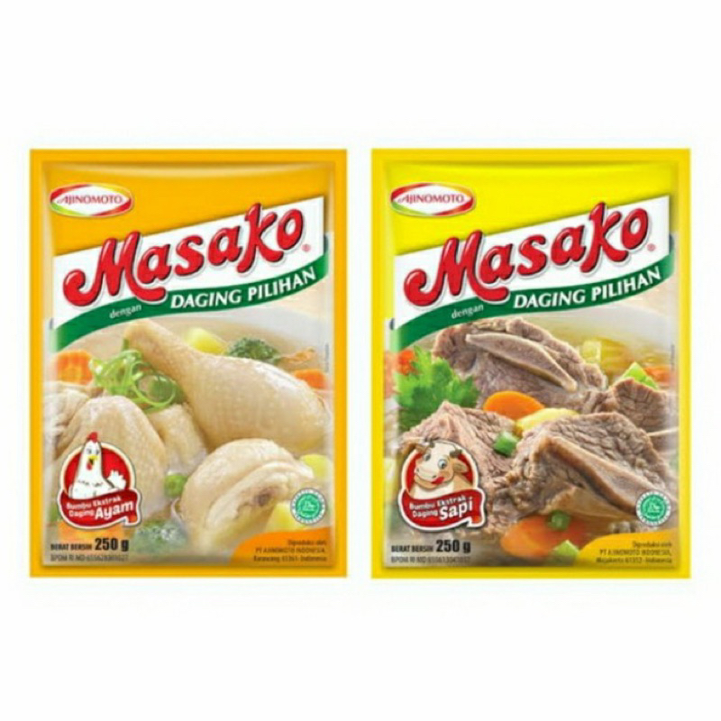 

MASAKO Bumbu Kaldu Ayam | MASAKO Bumbu Kaldu Sapi [250 g] | Penyedap Rasa