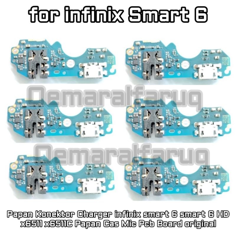 Papan Konektor Charger infinix smart 6 smart 6 HD x6511 x6511C Papan Cas Mic Pcb Board original