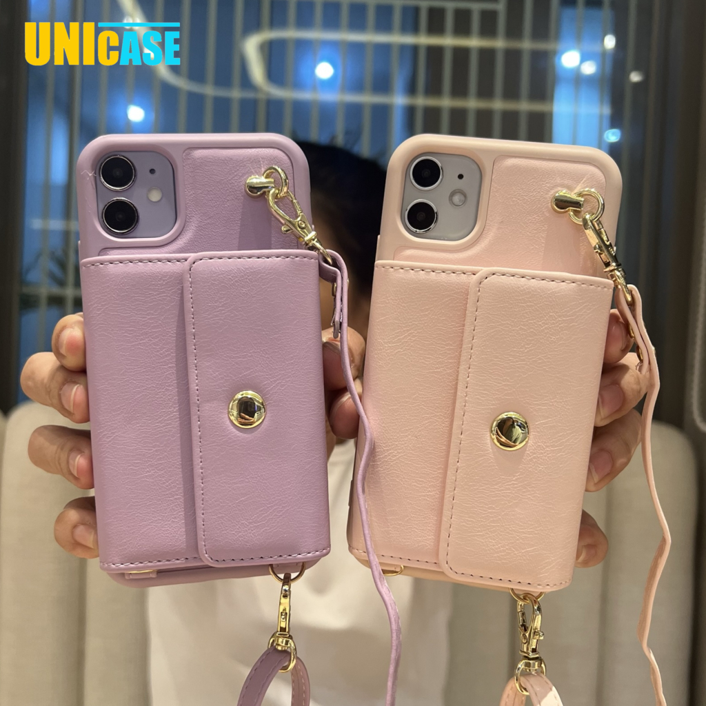 Crossbody Side-Wallet Card Holder Iphone Case