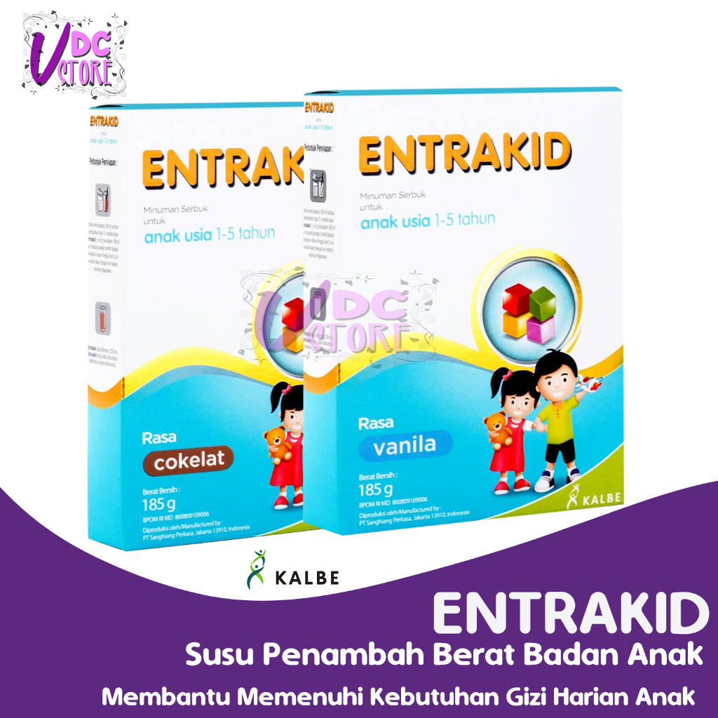 

ENTRAKID - Vanila & Coklat - Susu Penambah Berat Badan Anak
