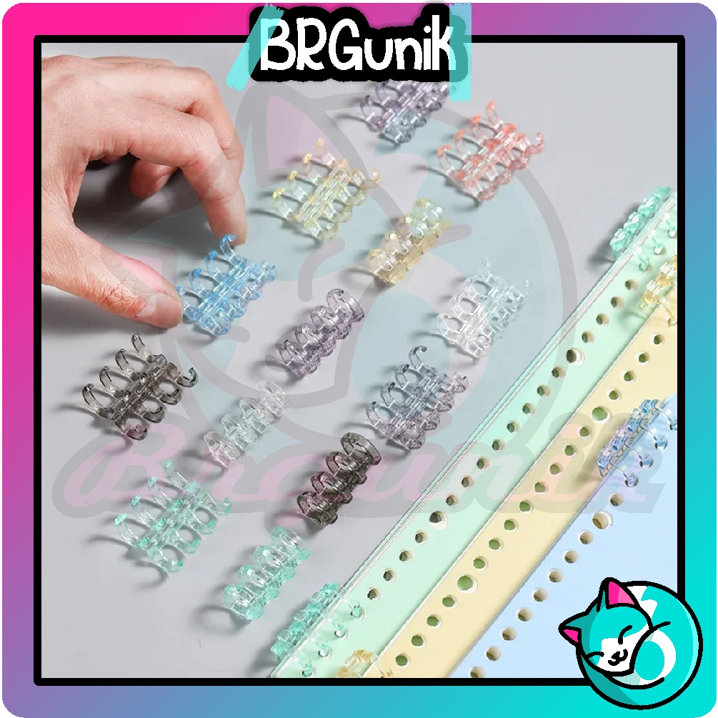 

BRGUNIK DIY Binding Ring Binder (4 Rings) - 15mm/A4/B5/A5 Clear Binder S114