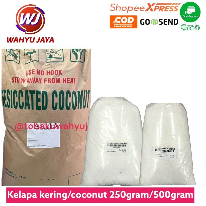 

Dedicated coconut/kelapa kering Ukuran 100gram/500gram