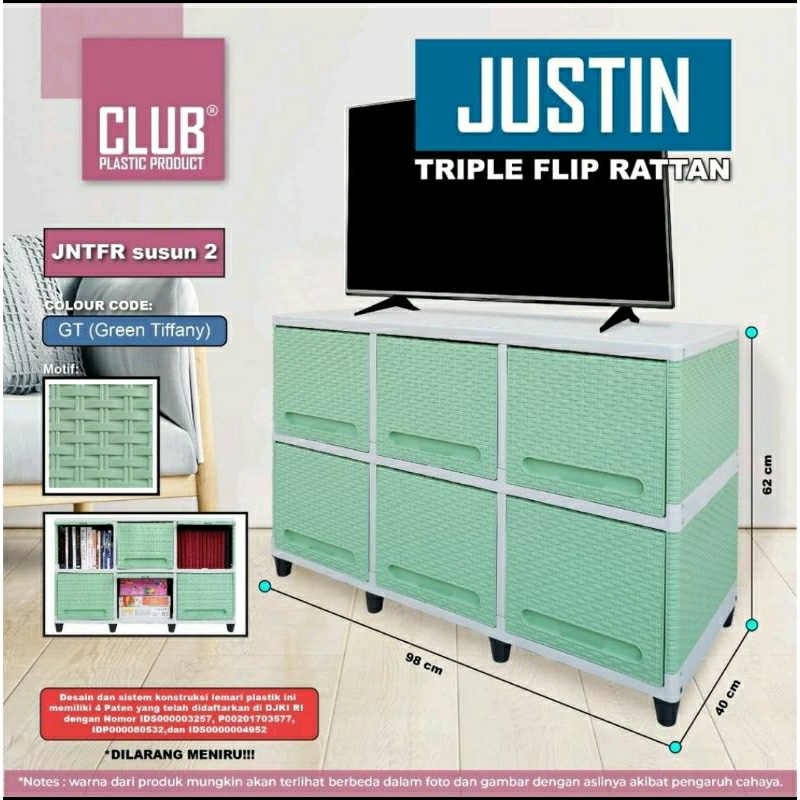 Lemari Pakaian Plastik/Lemari Pakaian Flip Club