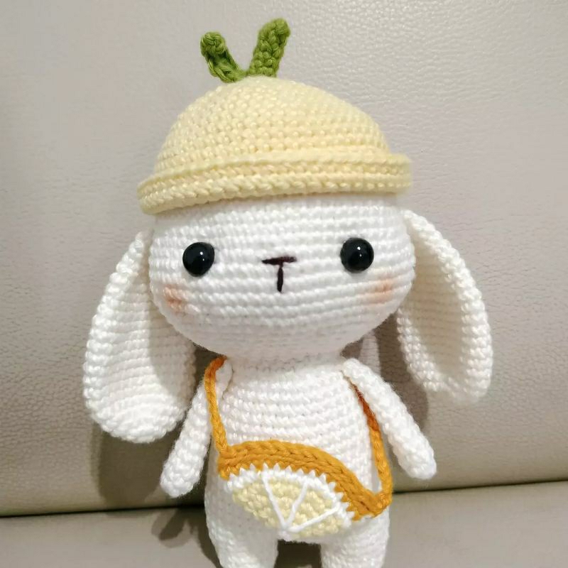 LEMON BUNNY Amigurumi Boneka Rajut Doll Bunny Kelinci Lucu Gift Hampers Kado