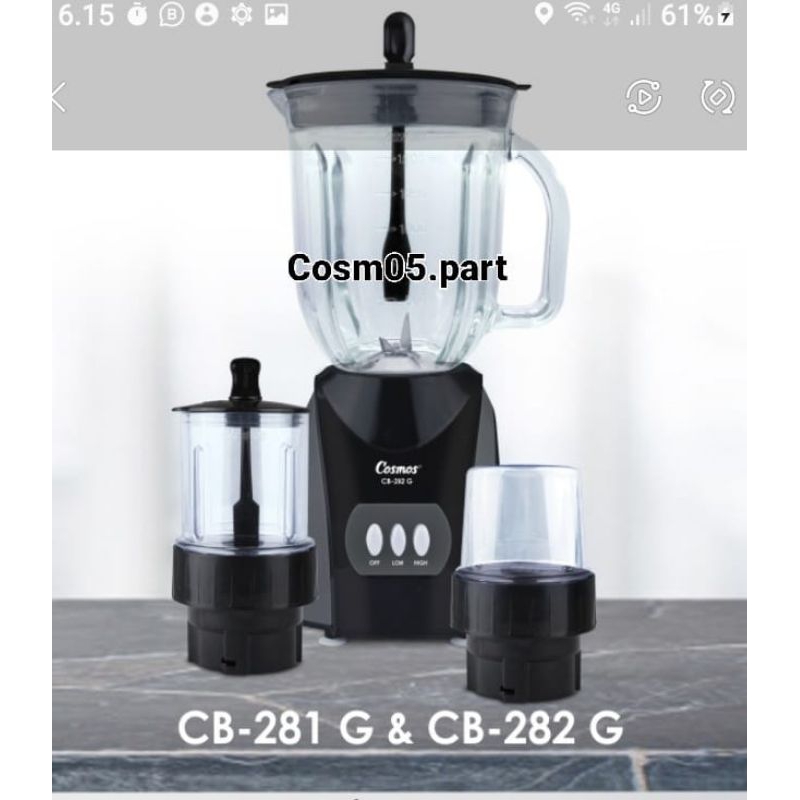 Sparepart Blender cosmos tipe CB-281G/CB-282G
