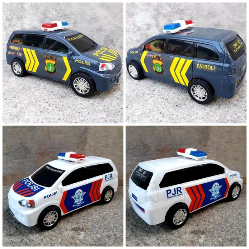 Mainan Mobil Polisi Murah Edukasi Miniatur Mobil-mobilan Plastik Edukatif