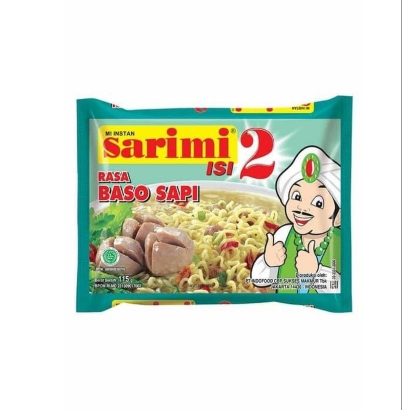 

Sarimi Isi 2 Bakso Sapi 115g