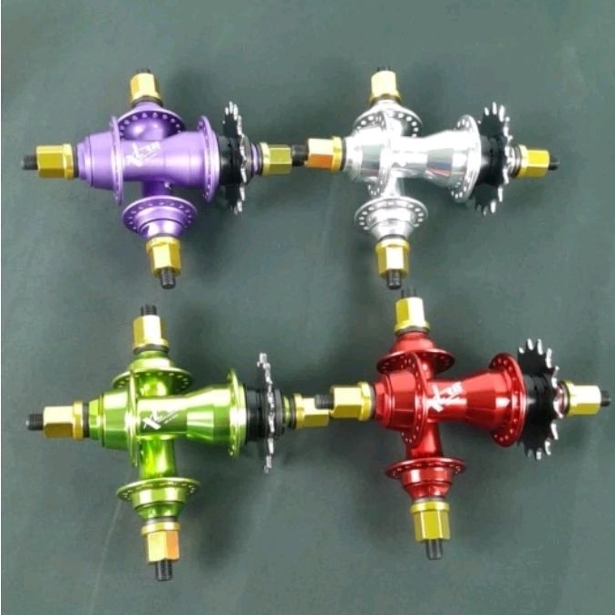 《XLR8 TAIWAN》Hub Freehub Bos Tromol BMX Free Hub Depan Belakang Sepeda BMX Lubang 36 H Hole 36H Gigi
