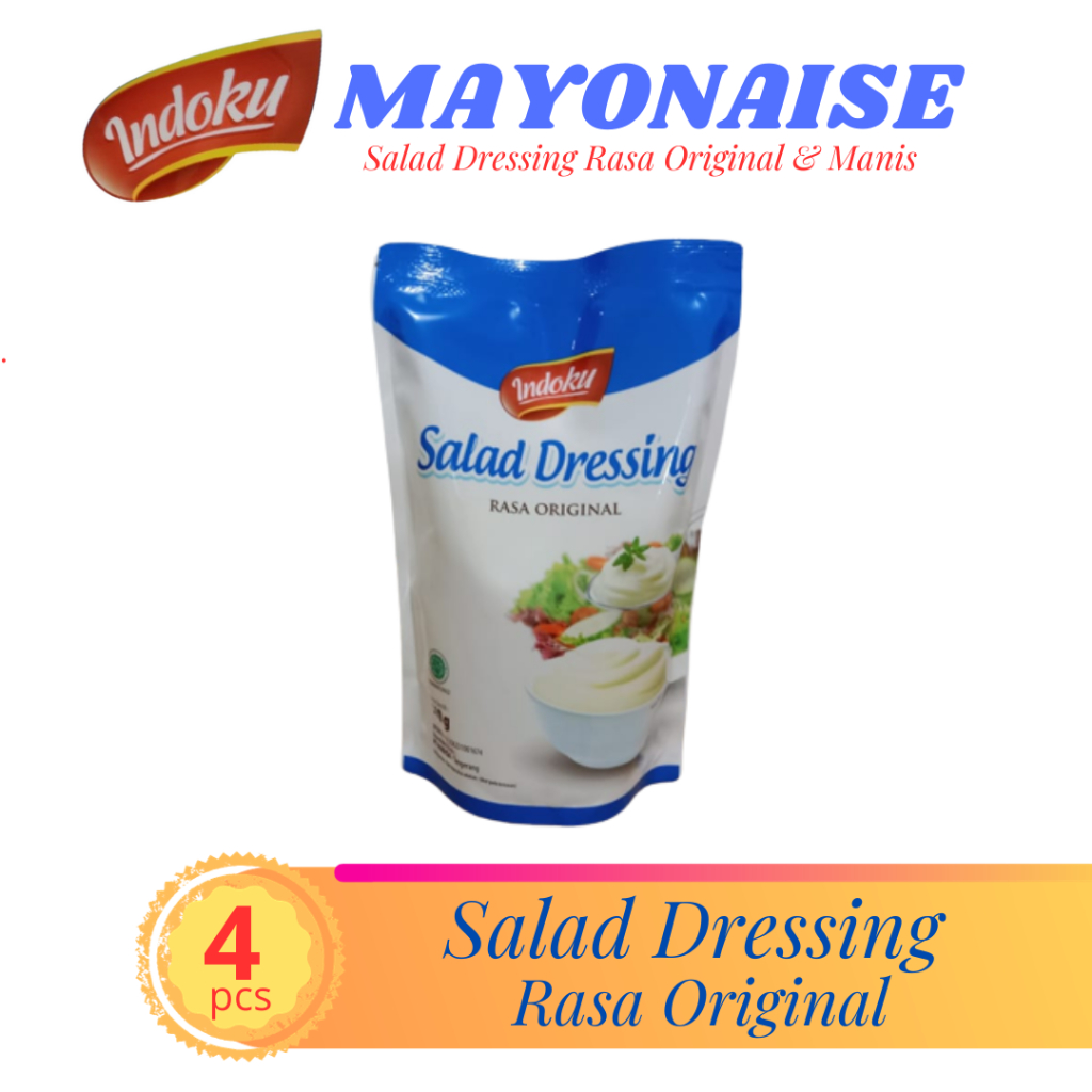 

Mayonaise Indoku Original ( 4pcs X 500gram ) - mayonaise - dressing salad - bahankue