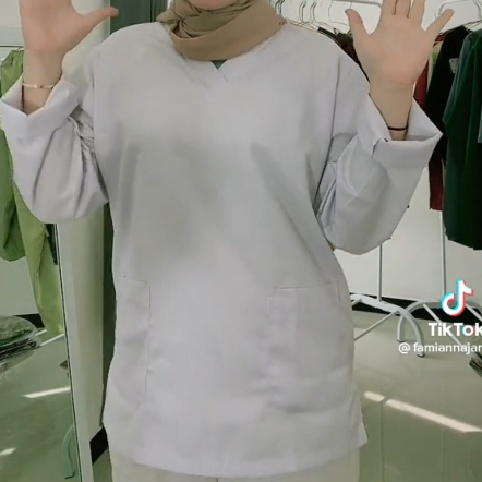 baju jaga oka ok PUTIH american drill