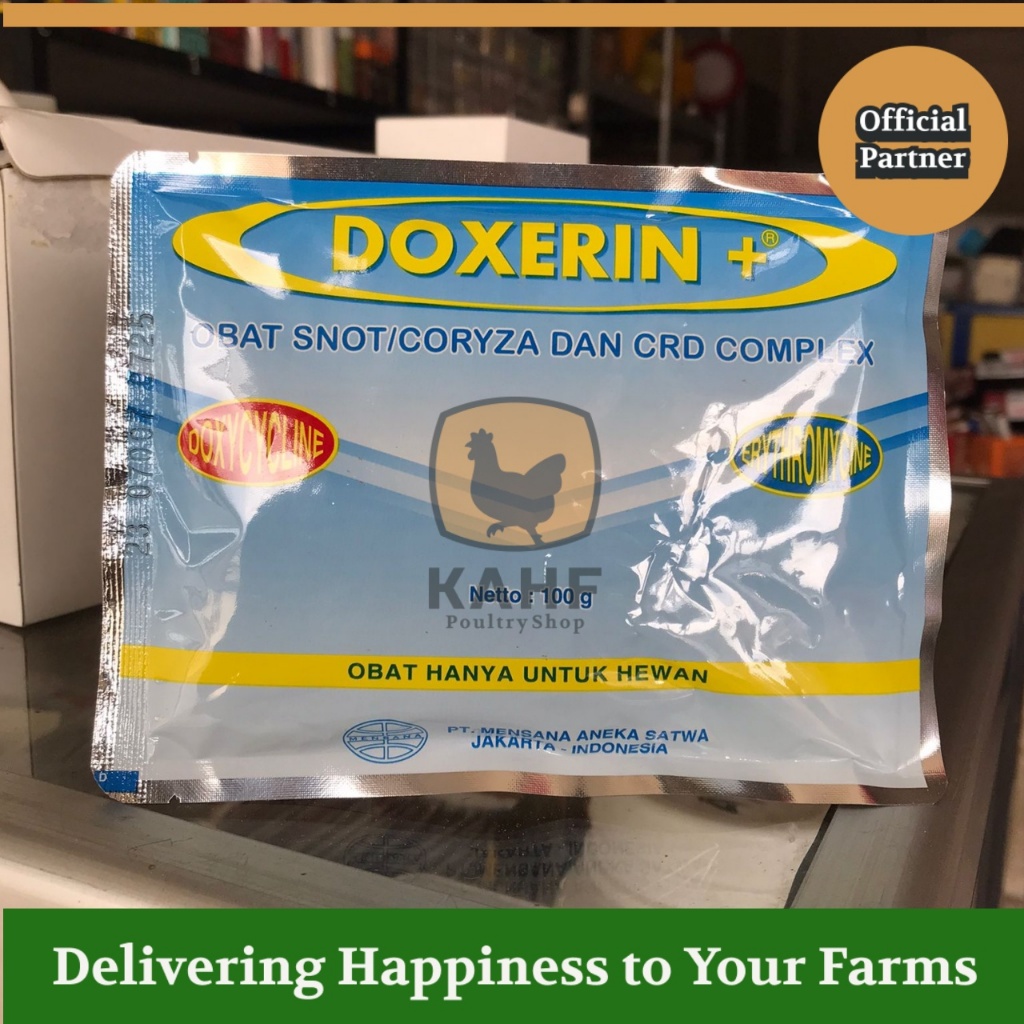 Doxerin Plus 100 gram Obat Ayam Snot CRD Kompleks Coryza Mensana [KAHF PS]