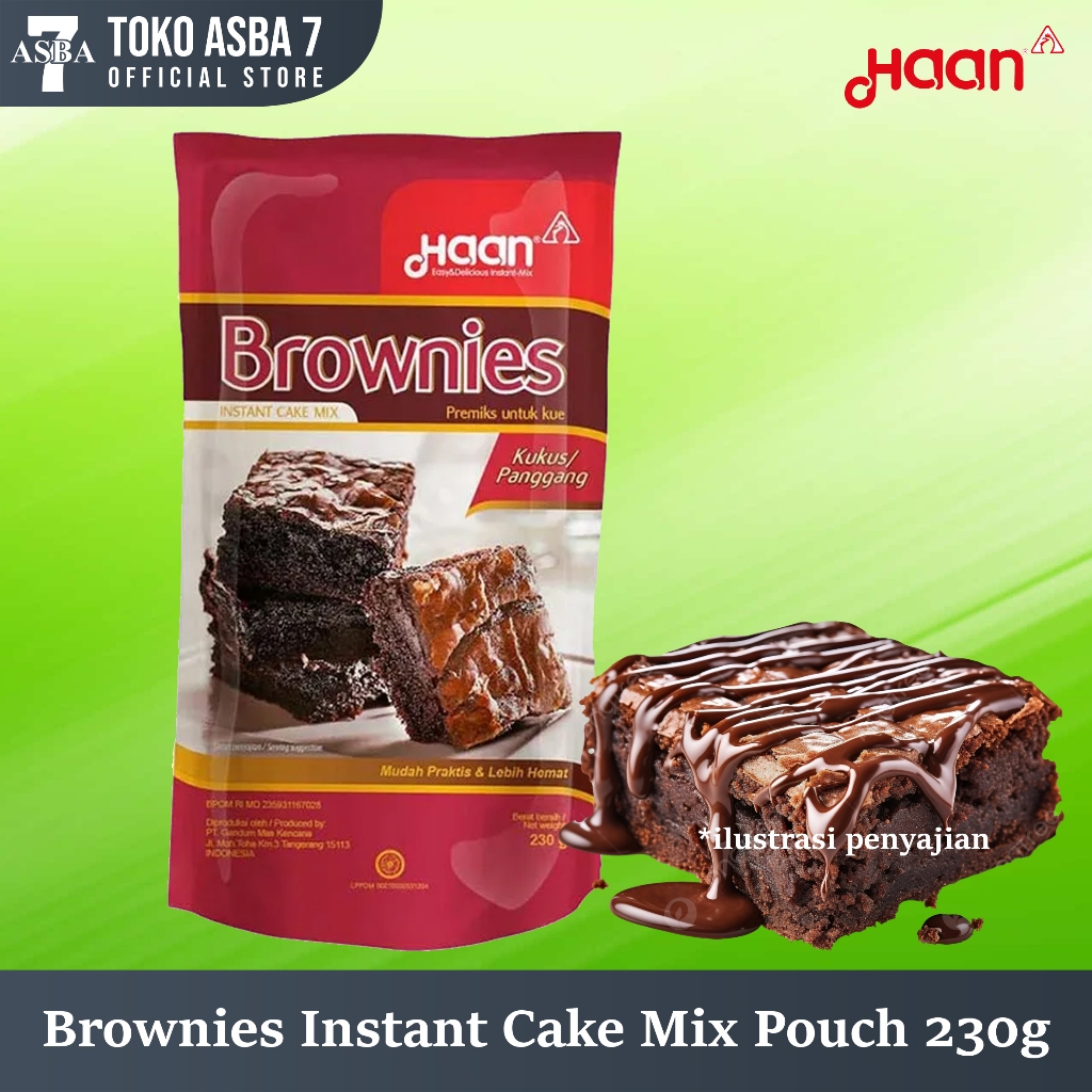 

Haan Brownies Instan cake mix Kukus/Panggang 230g