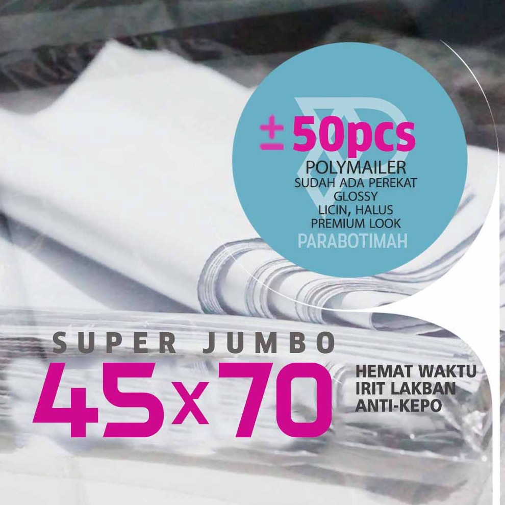 

✨Original✨ Polymailer JUMBO 45x70 45x60 plastik packing besar PAHE 50 LBR murah ready BDG buruan