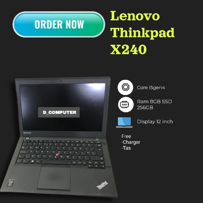 LENOVO THINKPAD X240 LAPTOP SECOND LAPTOP  MURAH BERKUALITAS