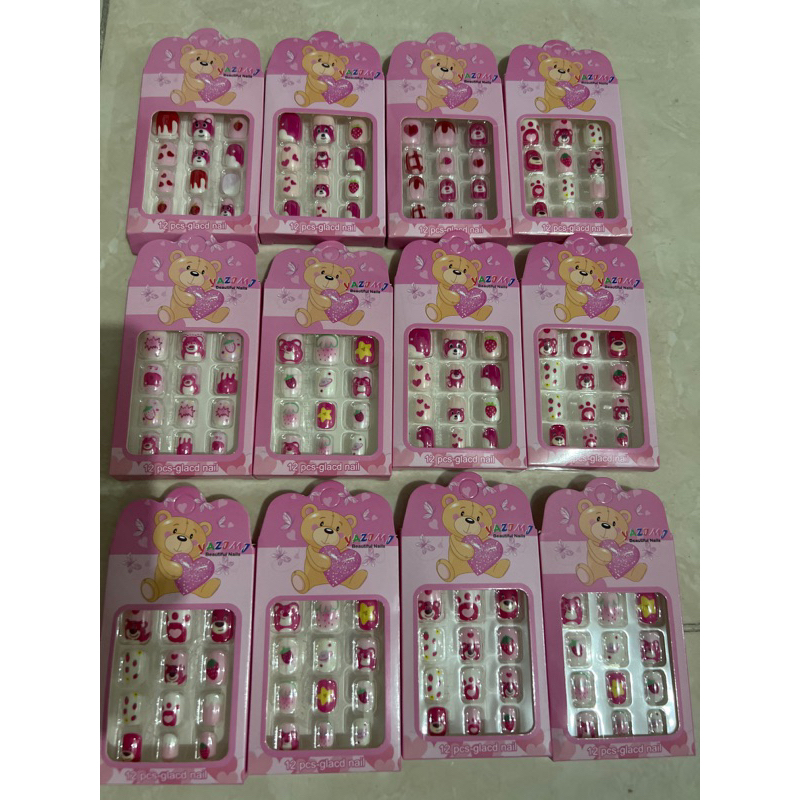 KUKU PALSU LOTSO KARAKTER / KUKU PALSU PALSU ANAK & DEWASA / NAIL ART / FAKE NAIL