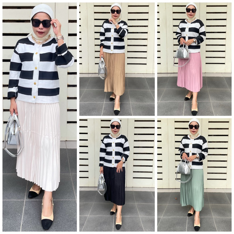 ROK PLISKET ZARA/ROK WANITA PLISKET ZARA/IMPORT