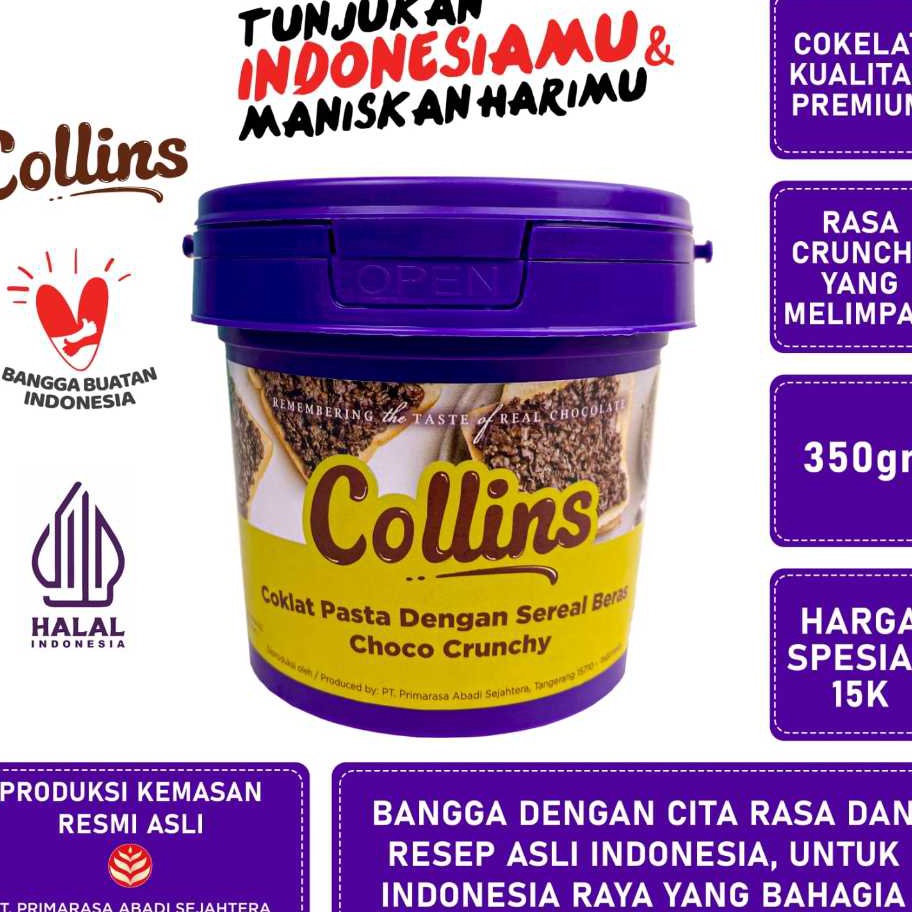 

Stock Banyak Collins Pasta ( 350gr ) Dengan Malt Krispi Choco Crunchy PROMO HALAL Model Terkini