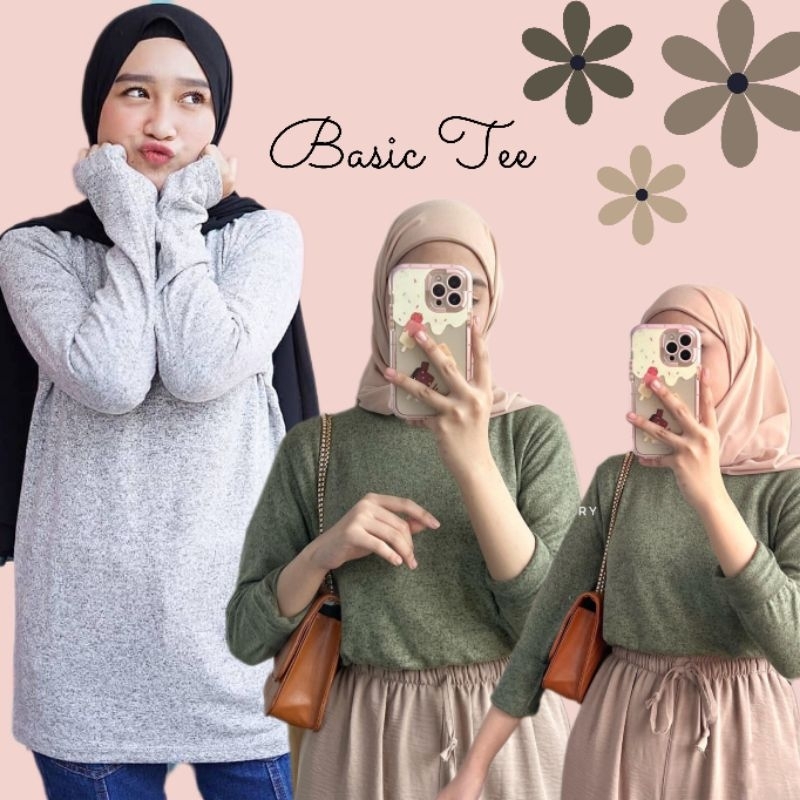 KAOS PANJANG RAJUT || BASIC TEE POLOS || KAOS RIB PREMIUM || KAOS RAJUT WANITA || KAOS PANJANG UNISE